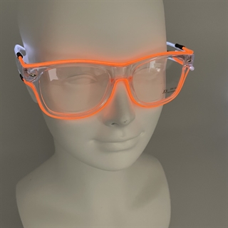 Klar brille -  lyserødt eller gult lys